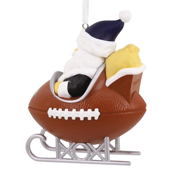 New Orleans Saints Hallmark Ornament Santa on Football Sled NFL 2022 NEW! - Picture 5 of 7